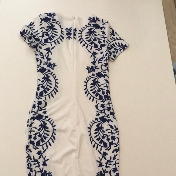 SHEIN pencil dress S blue white - Picture 3 of 4